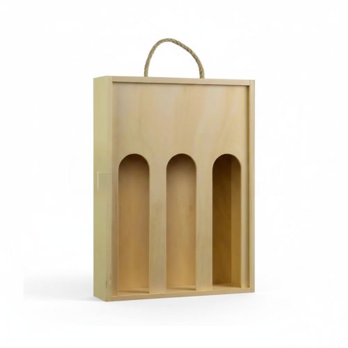 Borospalacktartó fadoboz 3-as b,bl