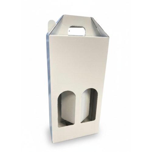 Kartondoboz boros 2 fényes (mázas) fehér