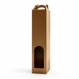 Kartondoboz boros 1 barna normál ablakos