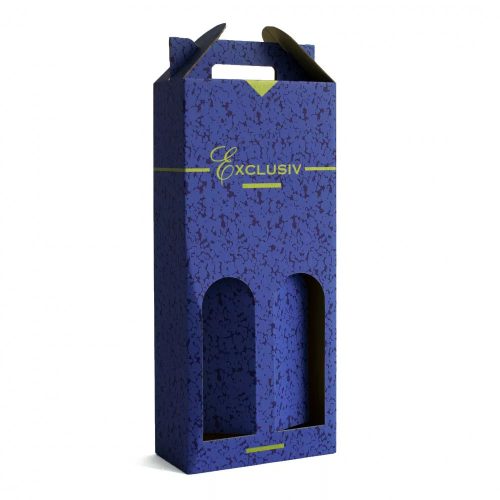 Kartondoboz boros 2-es EXCLUSIVE kék