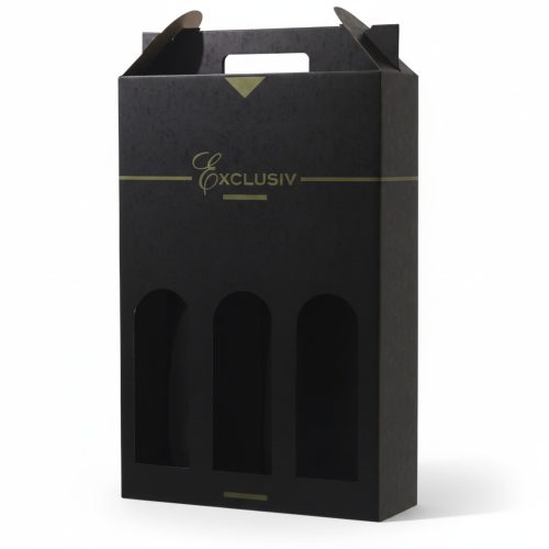 Kartondoboz boros 3-as EXCLUSIVE fekete