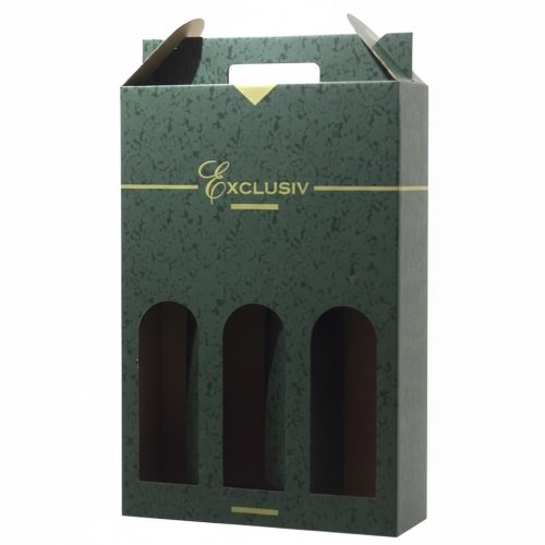 Kartondoboz boros 3-as EXCLUSIVE zöld