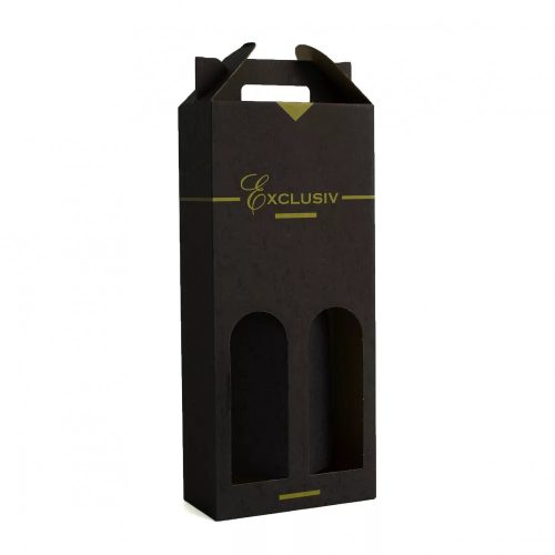 Kartondoboz boros 2-es EXCLUSIVE fekete